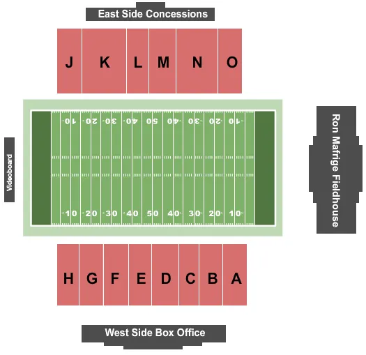 seating chart for Bowers Stadium - Football - eventticketscenter.com