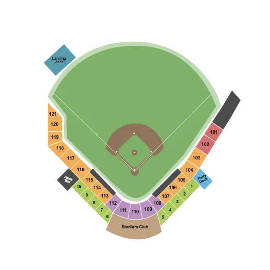 seating chart for Bowling Green Ballpark - Baseball - eventticketscenter.com