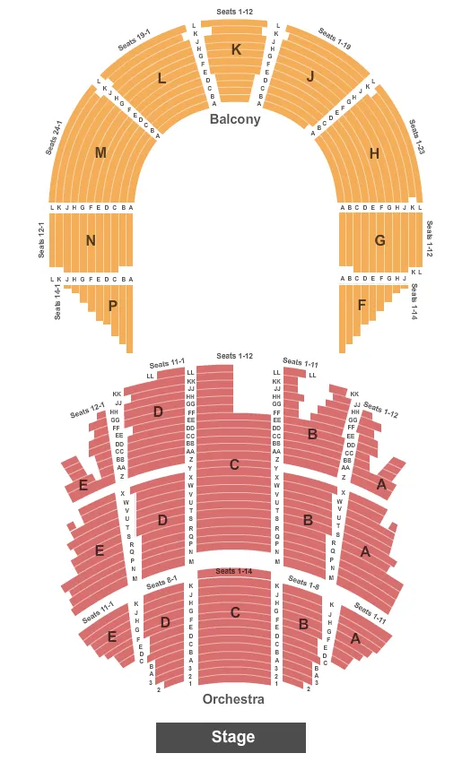 seating chart for Tulsa Theater - Rob Thomas - eventticketscenter.com