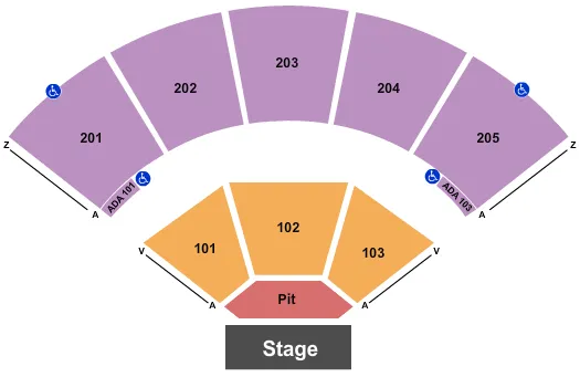 seating chart for Brandon Amphitheater - Endstage GA Pit 2 - eventticketscenter.com