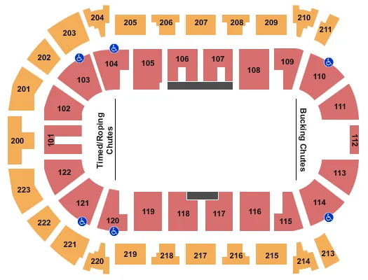 seating chart for Brandt Centre - Evraz Place - Rodeo - eventticketscenter.com