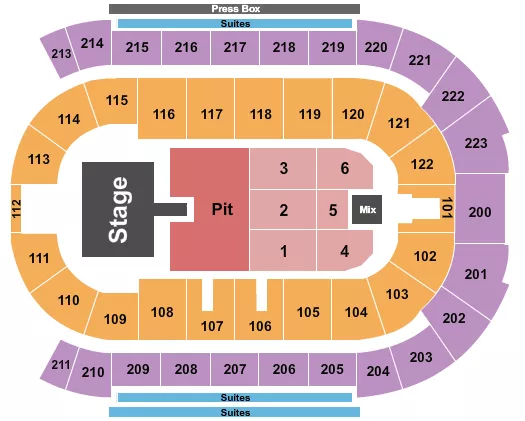 seating chart for Brandt Centre - Endstage GA Pit w/ Catwalk - eventticketscenter.com