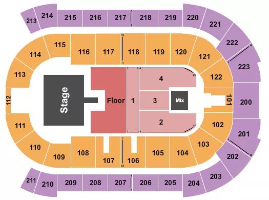 seating chart for Brandt Centre - Evraz Place - Jon Pardi - eventticketscenter.com