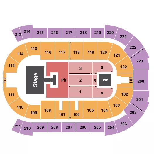 seating chart for Brandt Centre - Evraz Place - Riley Green - eventticketscenter.com