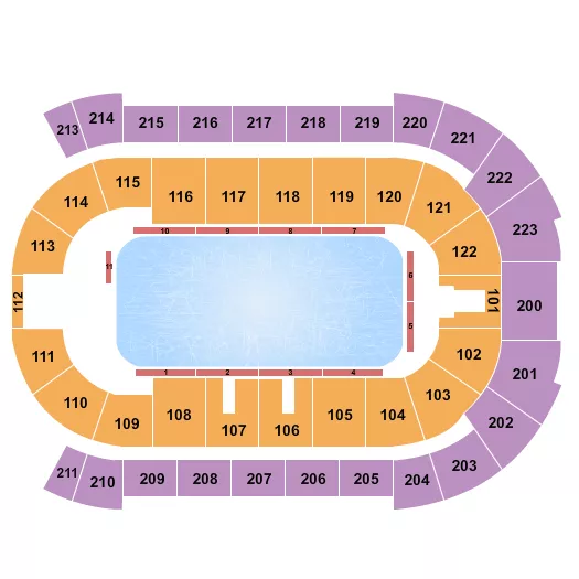 seating chart for Brandt Centre - Evraz Place - Stars On Ice - eventticketscenter.com