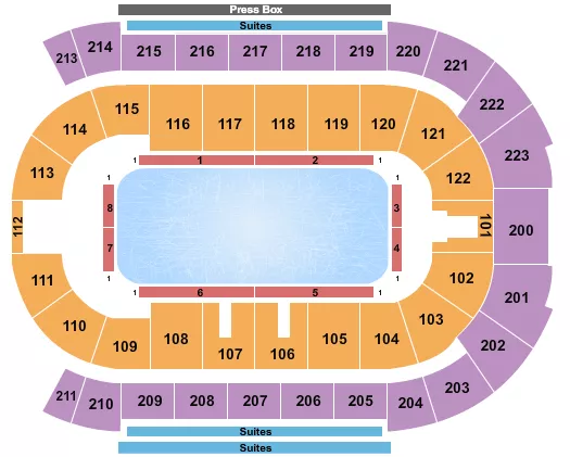 seating chart for Brandt Centre - Stars On Ice - eventticketscenter.com