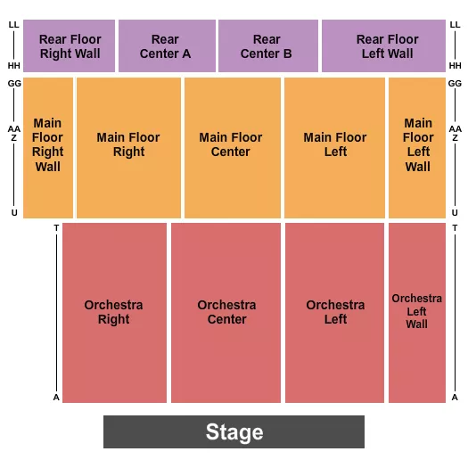 seating chart for Branson Star Theatre - End Stage - eventticketscenter.com