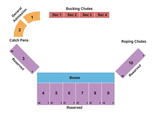 Brawley Cattle Call Rodeo Seating Map