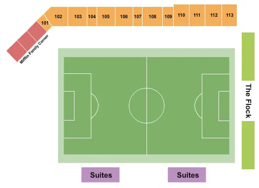 seating chart for Breese Stevens Field - Soccer - eventticketscenter.com
