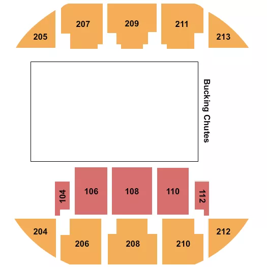 seating chart for Brick Breeden Fieldhouse - MSU Rodeo - eventticketscenter.com