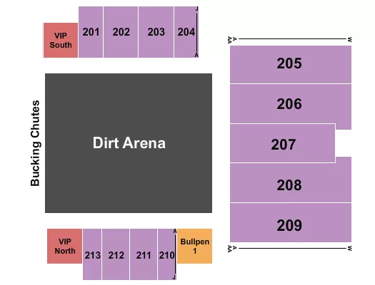 seating chart for Bridge View Center Expo Hall - Rodeo - eventticketscenter.com