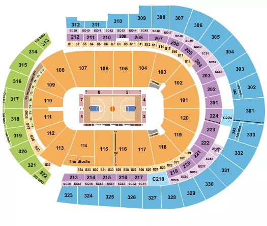 seating chart for Bridgestone Arena - Basketball - Globetrotters - eventticketscenter.com