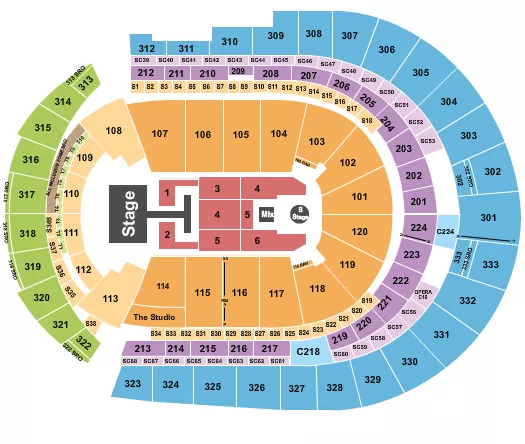 seating chart for Bridgestone Arena - Descendants & Zombies - eventticketscenter.com
