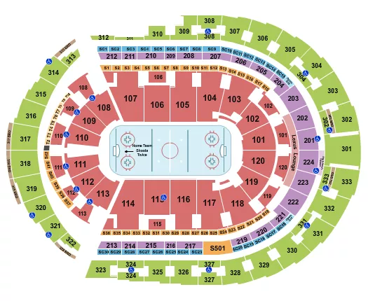 Hockey Rows Seating Map