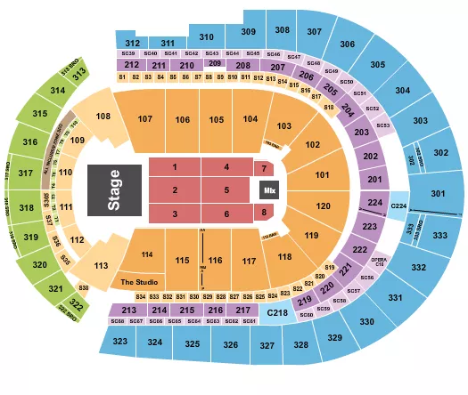 seating chart for Bridgestone Arena - Jingle Ball - eventticketscenter.com