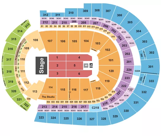 seating chart for Bridgestone Arena - Pentatonix - eventticketscenter.com