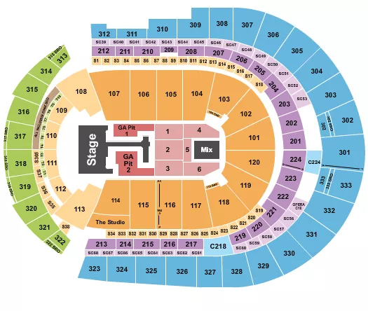 seating chart for Bridgestone Arena - Teddy Swims - eventticketscenter.com
