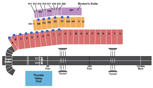 seating chart for Bristol Dragway - Racing - eventticketscenter.com