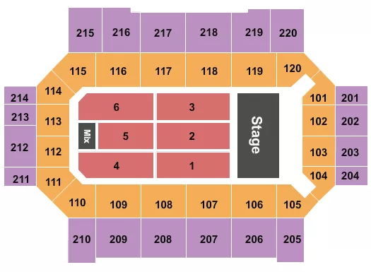 seating chart for Broadmoor World Arena - End Stage 3 - eventticketscenter.com