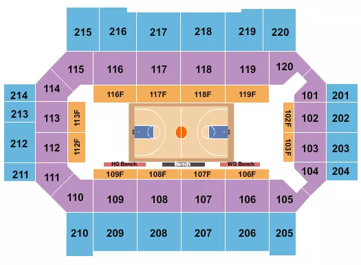 seating chart for Broadmoor World Arena - Harle Globetrotters - eventticketscenter.com