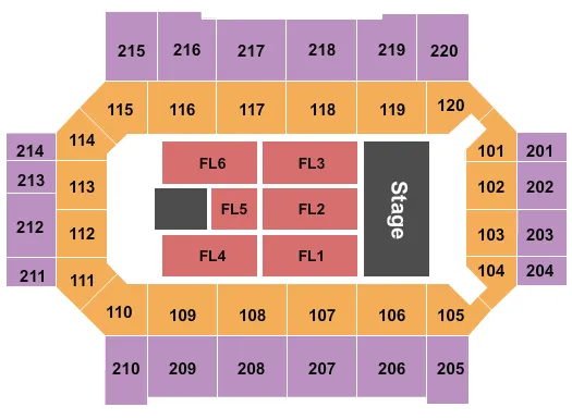 seating chart for Broadmoor World Arena - Judas Priest - eventticketscenter.com