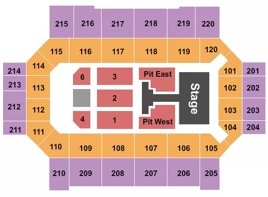 seating chart for Broadmoor World Arena - Phil Wickham - eventticketscenter.com
