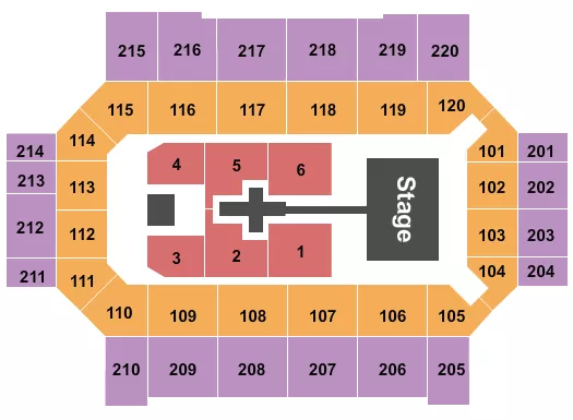 seating chart for Broadmoor World Arena - TobyMac 2 - eventticketscenter.com
