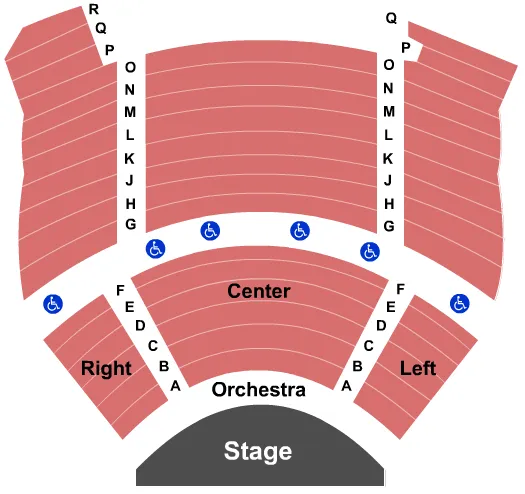 seating chart for Broadway Playhouse at Water Tower Place - Endstage 2 - eventticketscenter.com