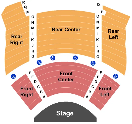 seating chart for Broadway Playhouse at Water Tower Place - End Stage - eventticketscenter.com