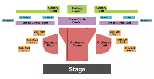 seating chart for Cabot Theatre at Broadway Theatre Center - Endstage - eventticketscenter.com