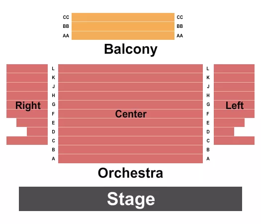 seating chart for Broken Arrow Community Playhouse - Endstage - eventticketscenter.com