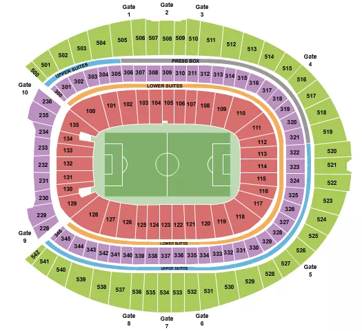 seating chart for Empower Field At Mile High - Soccer 2 - eventticketscenter.com