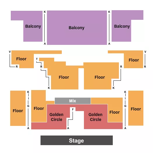 seating chart for Bronson Centre Theatre - Endstage GC - eventticketscenter.com