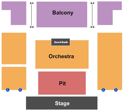 seating chart for Bronson Centre Theatre - End Stage - eventticketscenter.com