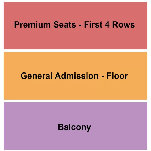 seating chart for Bronson Centre Theatre - GA/Prem/Balc - eventticketscenter.com