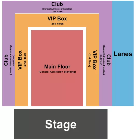 seating chart for Brooklyn Bowl - Nashville - Endstage - eventticketscenter.com