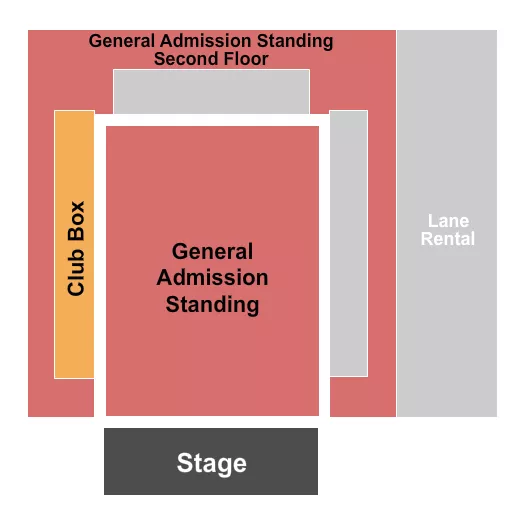 seating chart for Brooklyn Bowl - Nashville - GA/Club 2 - eventticketscenter.com