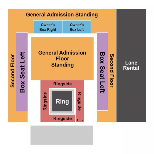 seating chart for Brooklyn Bowl - Nashville - Wrestling 2 - eventticketscenter.com