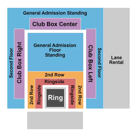 seating chart for Brooklyn Bowl - Nashville - Wrestling - eventticketscenter.com