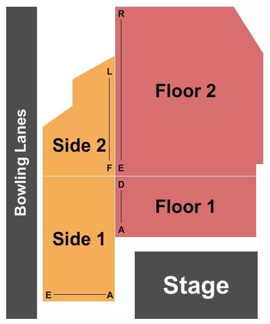seating chart for Brooklyn Bowl - NY - Reserved - eventticketscenter.com