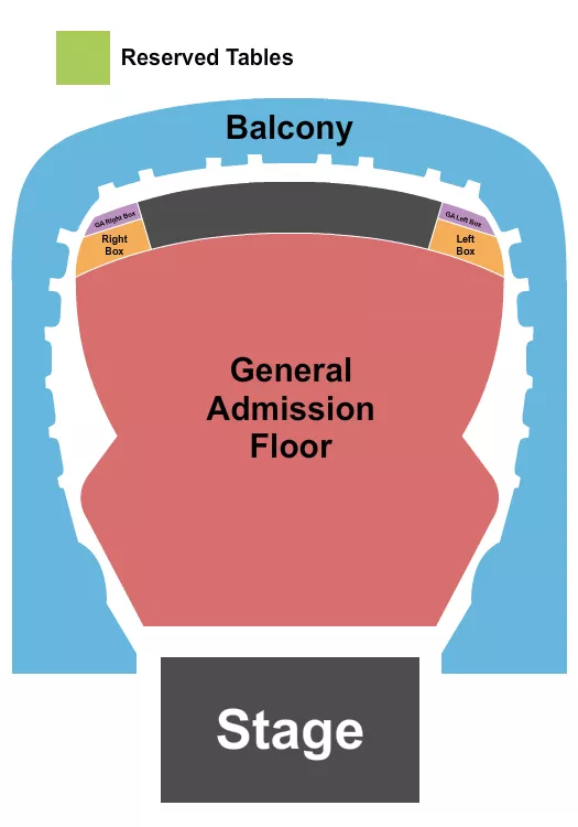 seating chart for Brooklyn Paramount - GA Floor/Boxes - eventticketscenter.com