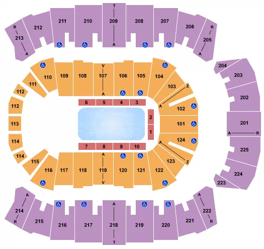 seating chart for Brookshire Grocery Arena - Disney on Ice - eventticketscenter.com