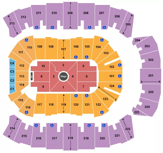seating chart for Brookshire Grocery Arena - Nate Bargatze - eventticketscenter.com