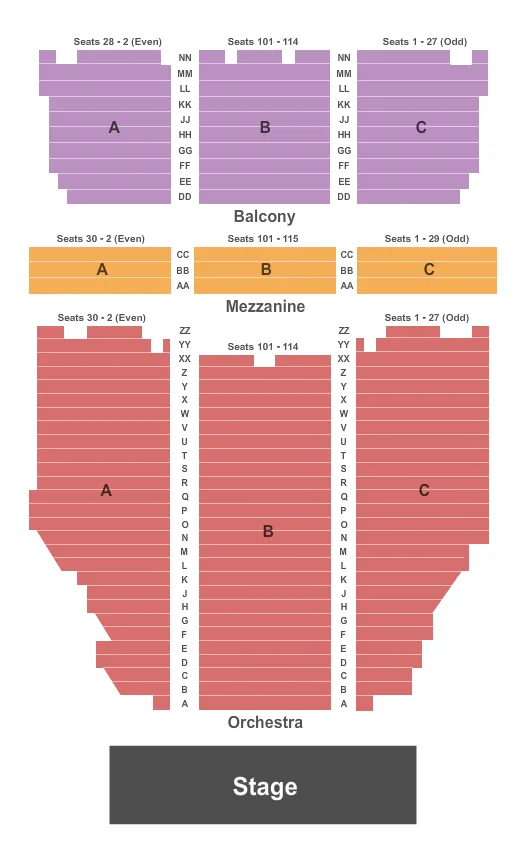 seating chart for Broome County Forum - Endstage No Pit - eventticketscenter.com
