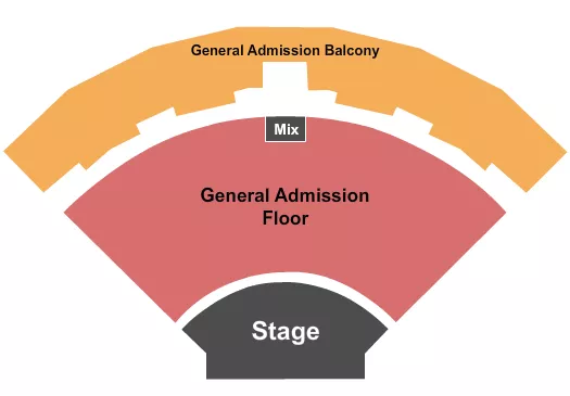 seating chart for Brown County Music Center - GA Floor/GA Balcony - eventticketscenter.com