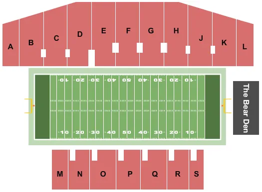 seating chart for Brown Stadium - Football - eventticketscenter.com