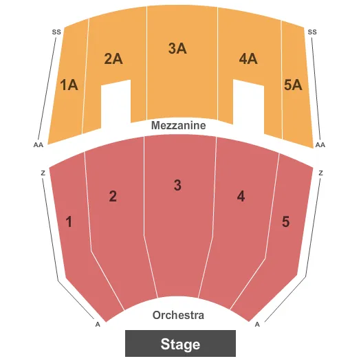 seating chart for Bruton Theatre - End Stage - eventticketscenter.com