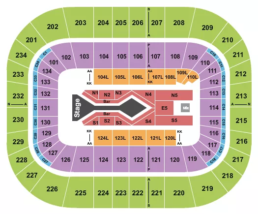 seating chart for Bryce Jordan Center - Blake Shelton - eventticketscenter.com