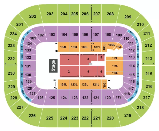 seating chart for Bryce Jordan Center - Colin Jost - eventticketscenter.com