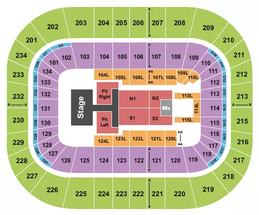 seating chart for Bryce Jordan Center - Old Dominion - eventticketscenter.com